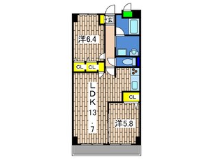 ビュ－ヒルズ東戸塚の物件間取画像